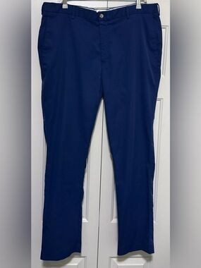 Peter Millar Mens 38 x 32 Blue Polyester Straight Leg Golf Pants